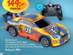 Leklust Radiostyrd Champion GT9 erbjuda