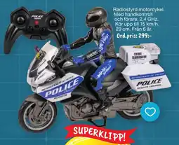 Leklust Police radiostyrd motorcykel erbjuda