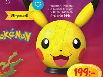 Pokemon pikachu 3d-pussel