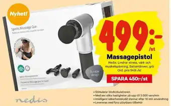 City Gross Nedis Massagepistol erbjuda