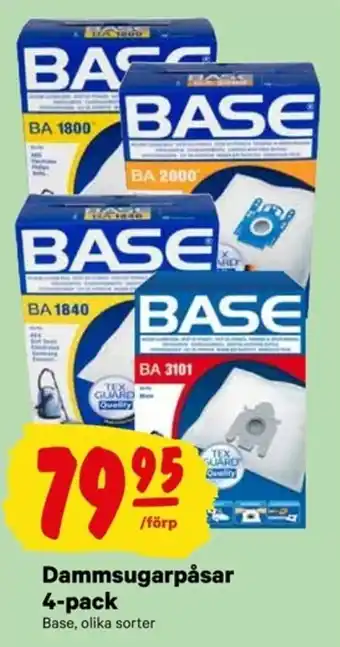 City Gross Base Dammsugarpåsar 4-pack erbjuda