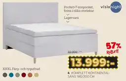 XXXLutz Visionight 4 Komplett Kontinental-säng 180/200 cm erbjuda