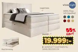 XXXLutz visionnight 2 kompletta kontinental-säng erbjuda