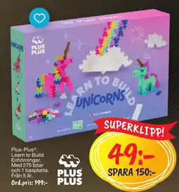 Leklust Plus-Plus Learn to Build Enhörningar erbjuda