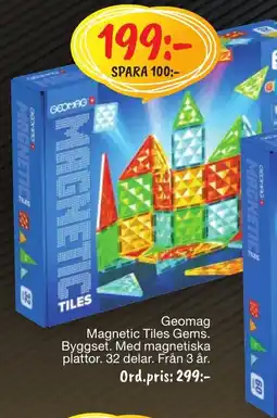 Leklust Geomag Magnetic Tiles Gems erbjuda