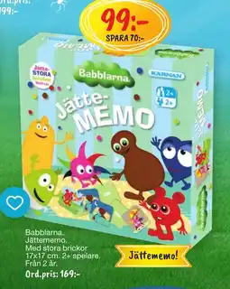 Leklust Babblarna Jättememo erbjuda