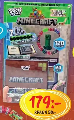 Leklust Minecraft collector's book & wristband set erbjuda