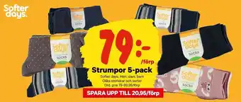City Gross Softer days Strumpor 5-pack erbjuda