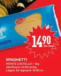 Willys Monte castello spaghetti erbjuda