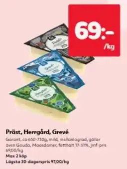Hemköp Präst, Herrgård, Grevé erbjuda