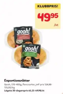 Hemköp Gooh enportionsrätter erbjuda