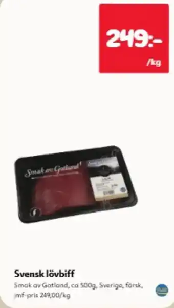 Smak av Gotland lövbiff