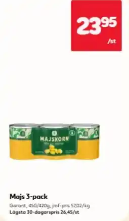 Hemköp Garant majs 3-pack erbjuda