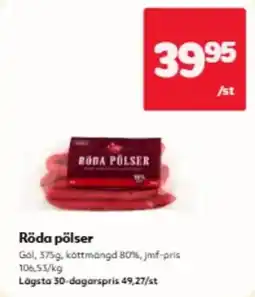 Hemköp Röda pölser erbjuda