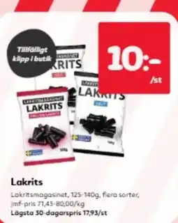 Hemköp Lakritsmagasinet Lakrits erbjuda