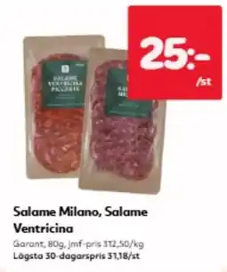 Hemköp Garant salame milano salame ventricina erbjuda