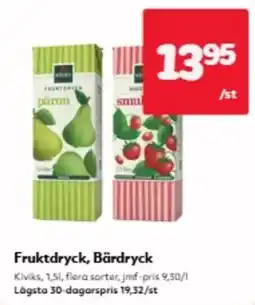 Hemköp Kiviks Fruktdryck Bärdryck erbjuda