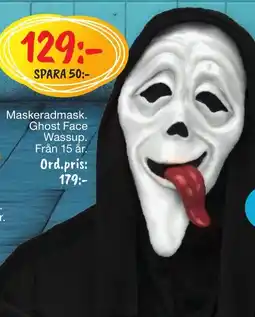 Leklust Wassup ghost face mask erbjuda