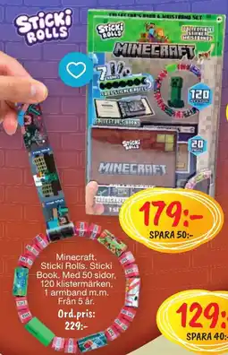 Leklust Minecraft Sticki Rolls erbjuda