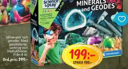 Leklust Mineraler och geoder erbjuda