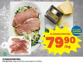 Coop Sverige/Coop Fläskschnitzel 800g erbjuda