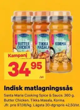 City Gross Santa Maria Indisk matlagningssås erbjuda