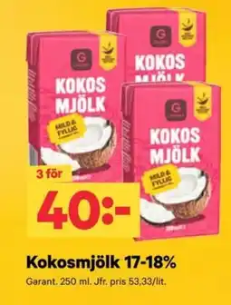 City Gross Garant kokosmjölk erbjuda
