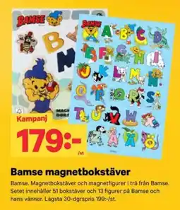 City Gross Bamse magnetbokstäver erbjuda