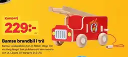 City Gross Bamse brandbil i trä erbjuda
