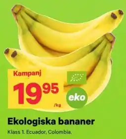 City Gross Ekologiska bananer erbjuda