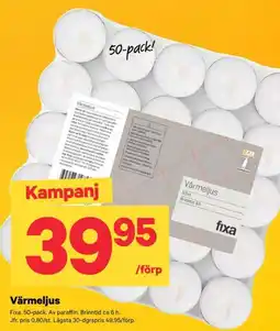 City Gross Fixa värmeljus erbjuda