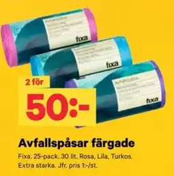 City Gross Fixa avfallspåsar färgade erbjuda