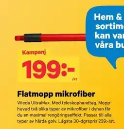 City Gross Vileda UltraMax flatmopp mikrofiber erbjuda