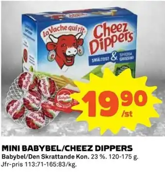 Coop Babybel/Den Skrattande Kon Mini Babybel/Cheez Dippers 120-175g erbjuda