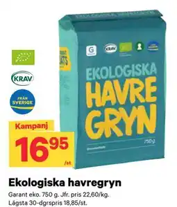 City Gross Ekologiska havregryn erbjuda