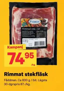 City Gross Rimmat stekfläsk erbjuda
