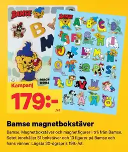 City Gross Bamse magnetbokstäver erbjuda