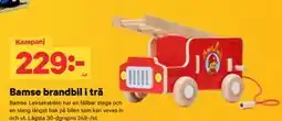 City Gross Bamse brandbil i trä erbjuda