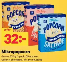 City Gross Mikropopcorn erbjuda