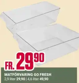 ÖoB Matförvaring go fresh erbjuda