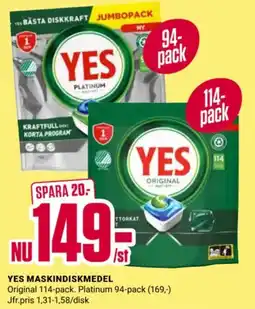 ÖoB Yes maskindiskmedel erbjuda