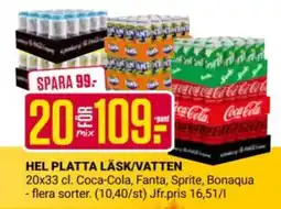 ÖoB Hel platta läsk/vatten erbjuda