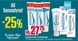ÖoB Sensodyne tandkräm erbjuda