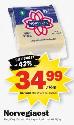 Pekås Norvegiaost erbjuda