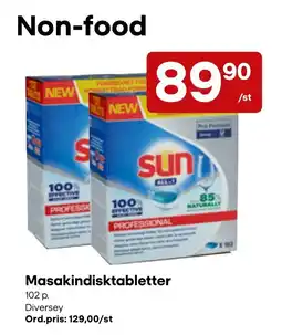 Snabbgross Sun masakindisktabletter erbjuda