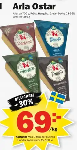 Pekås Arla Ostar erbjuda