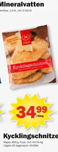 Pekås Majas Kycklingschnitzel erbjuda
