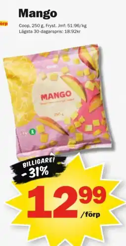 Pekås Coop mango erbjuda
