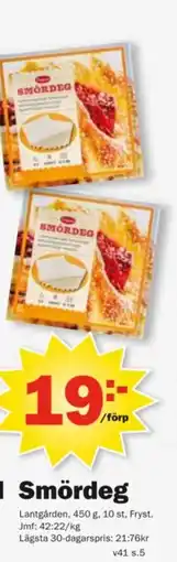 Pekås Smördeg erbjuda