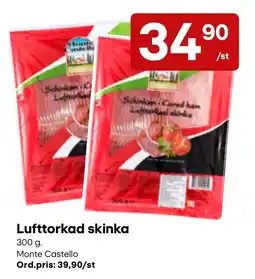 Snabbgross Monte Castello lufttorkad skinka erbjuda